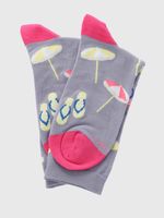 Calcetin-Algodon-Mujer-C-Beach-Morado-Hush-Puppies