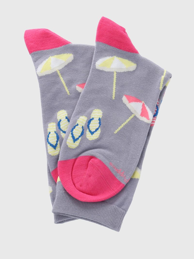 Calcetin-Algodon-Mujer-C-Beach-Morado-Hush-Puppies