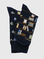 Calcetin Algodón Hombre Diff Books Azul Hush Puppies