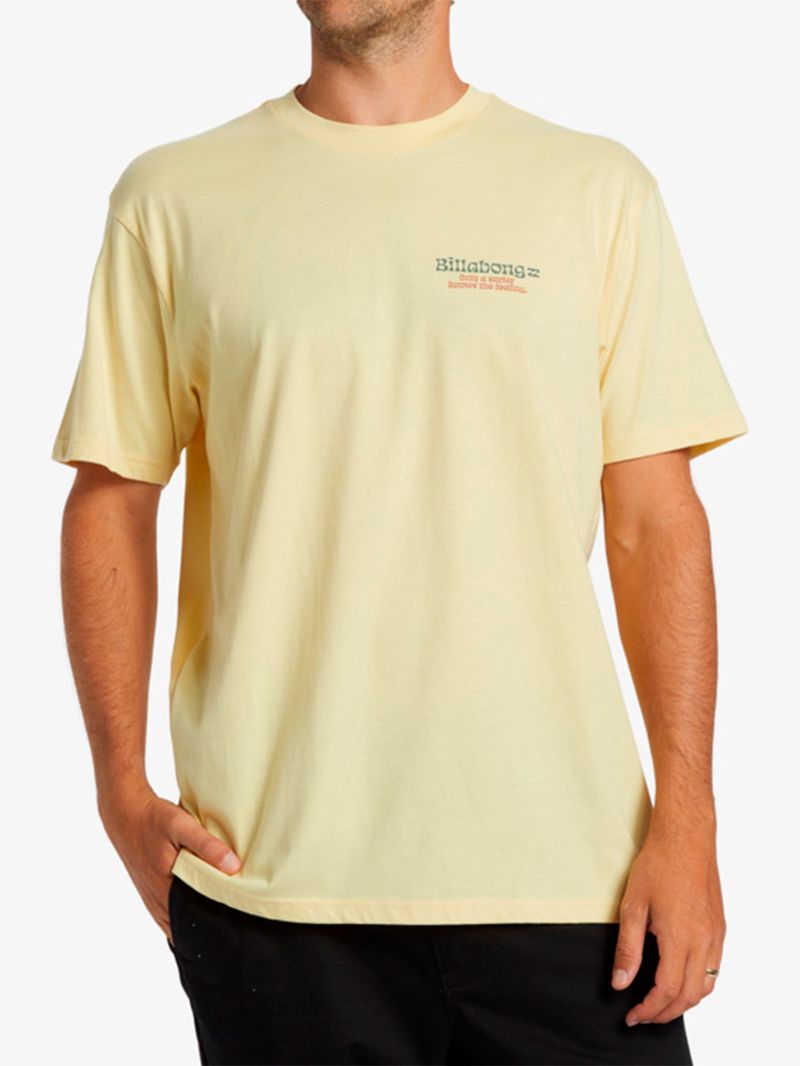 Polera Hombre Twin fins Amarillo Billabong