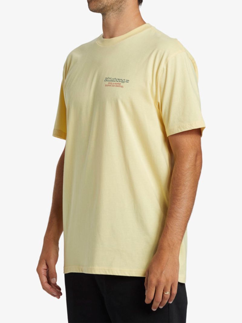 Polera Hombre Twin fins Amarillo Billabong