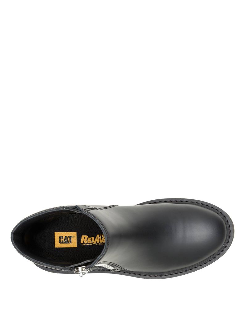Botin-Cuero-Colorado-Max-Chelsea-Mujer-Negro-Cat