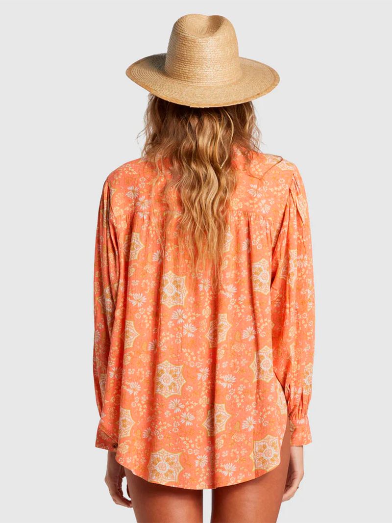 Blusa Manga Larga Mujer Dream Space Naranja Billabong