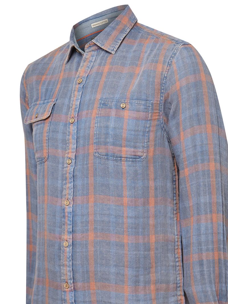 Camisa-Algodon-Organico-Hombre-Bradford-Azul-Rockford