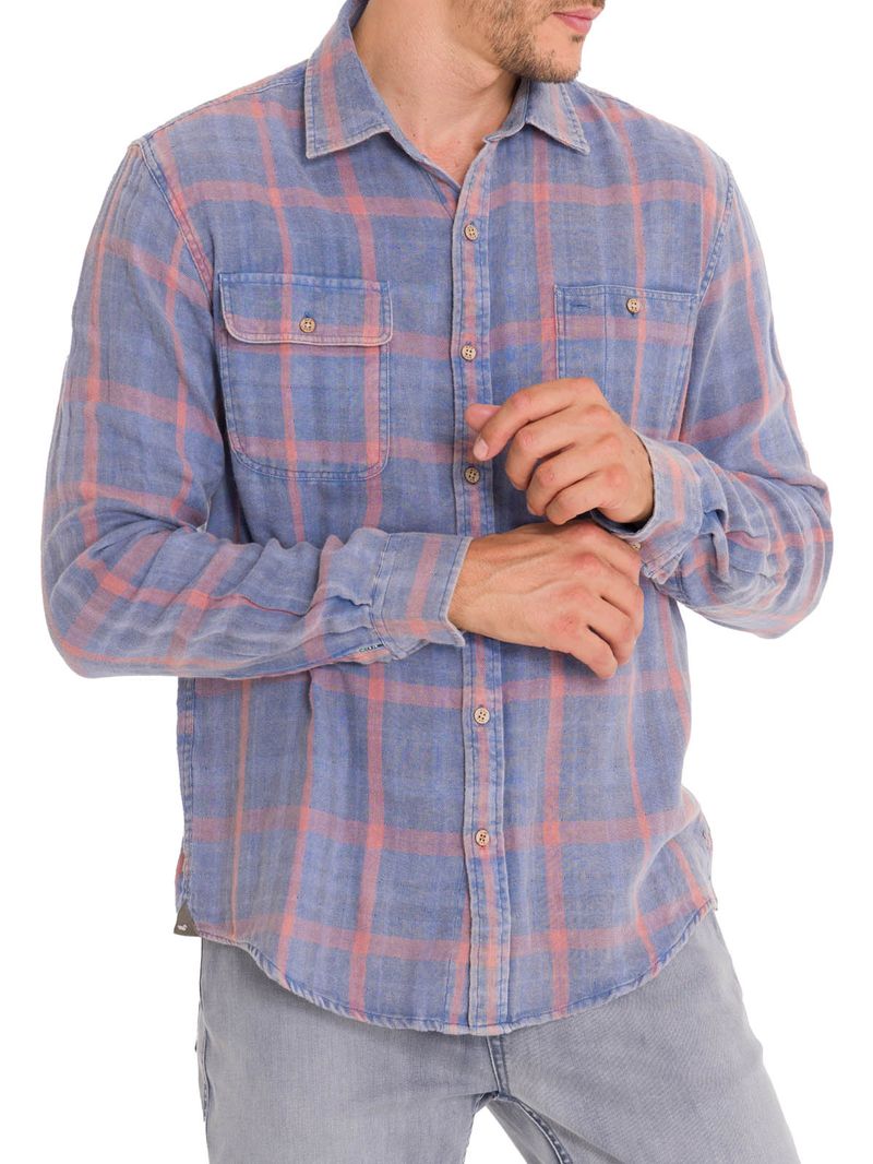 Camisa-Algodon-Organico-Hombre-Bradford-Azul-Rockford