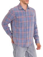 Camisa-Algodon-Organico-Hombre-Bradford-Azul-Rockford