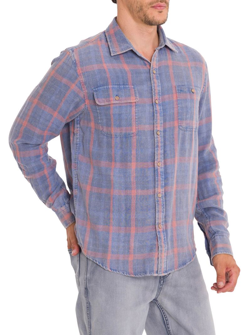 Camisa-Algodon-Organico-Hombre-Bradford-Azul-Rockford