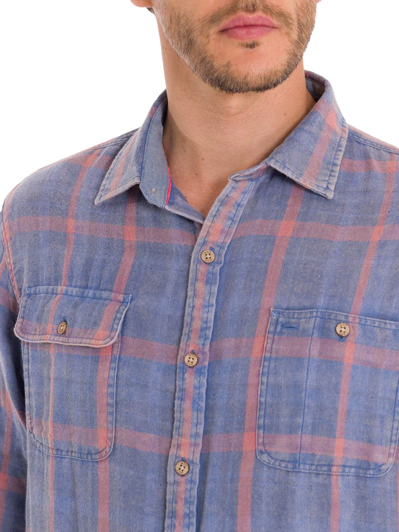 Camisa-Algodon-Organico-Hombre-Bradford-Azul-Rockford