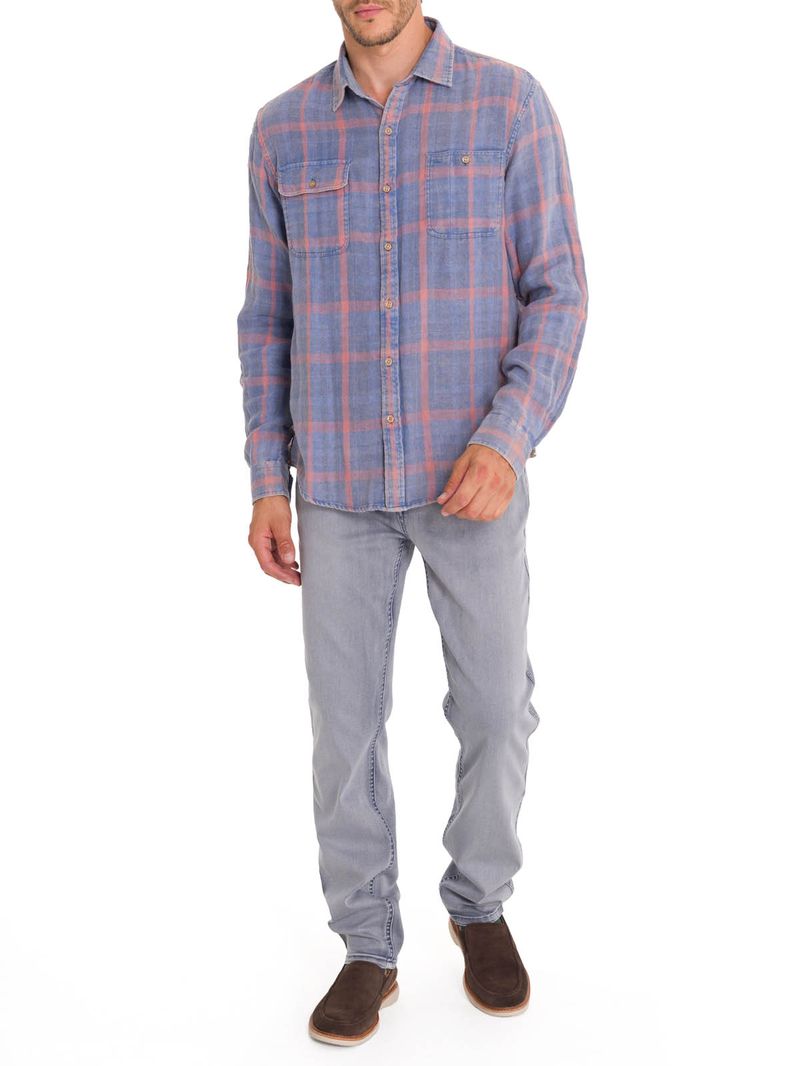 Camisa-Algodon-Organico-Hombre-Bradford-Azul-Rockford