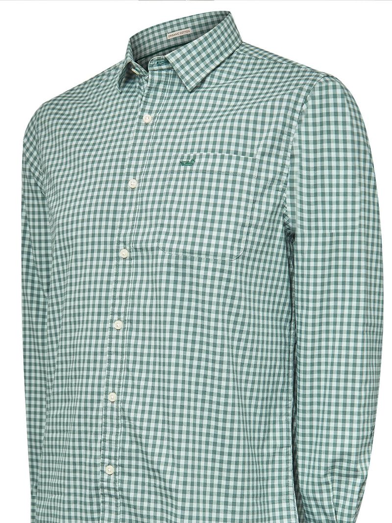 Camisa Algodón Orgánico Hombre Mild Verde Rockford