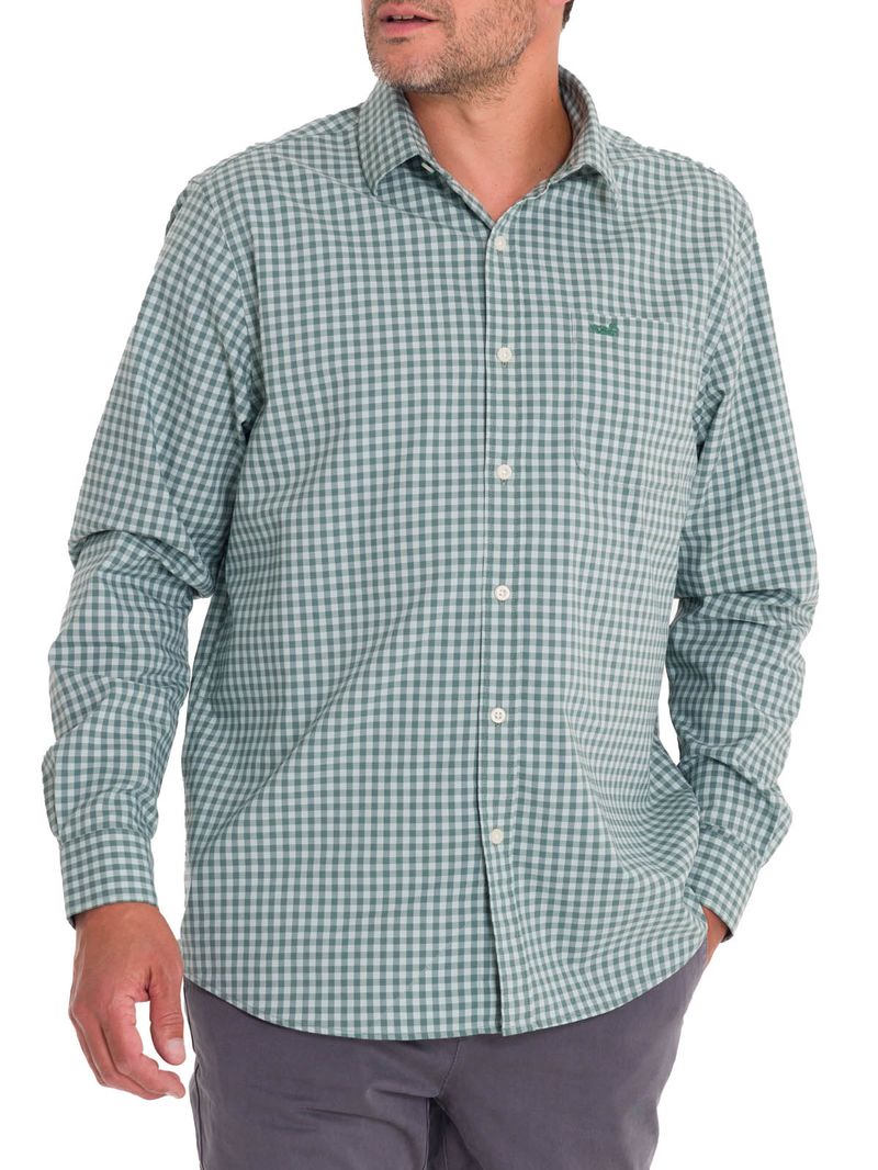 Camisa Algodón Orgánico Hombre Mild Verde Rockford