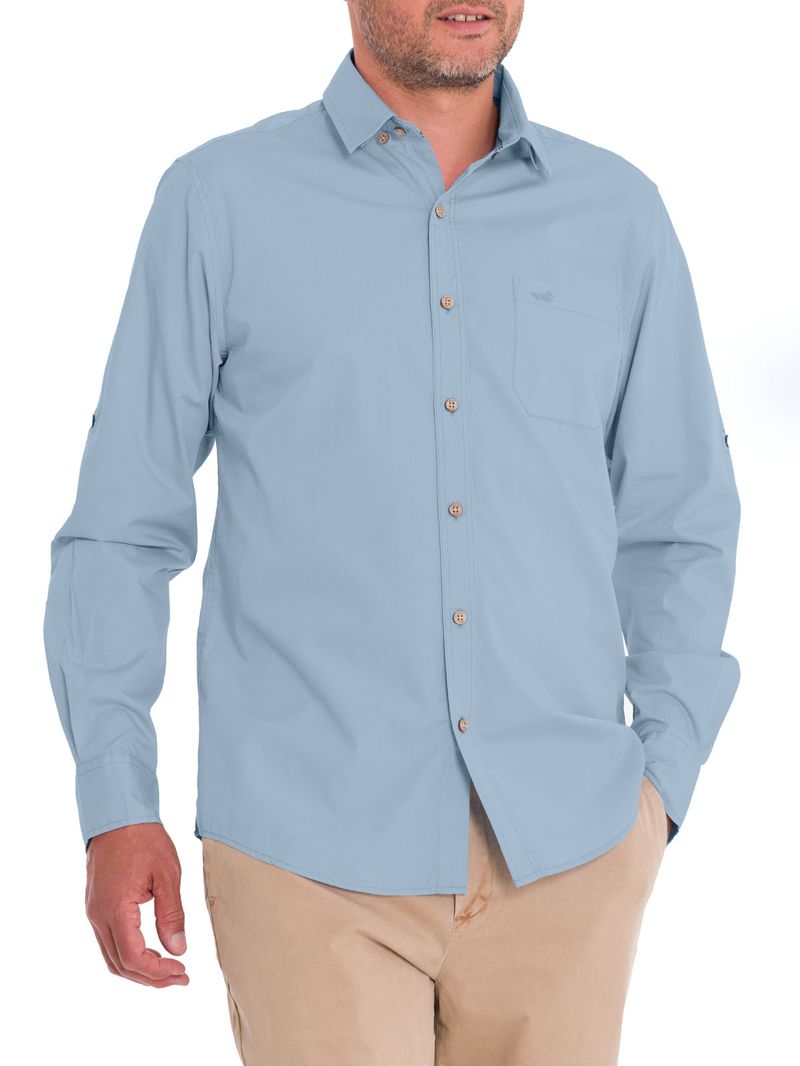 Camisa-Algodon-Organico-Hombre-Galiton-Celeste-Rockford
