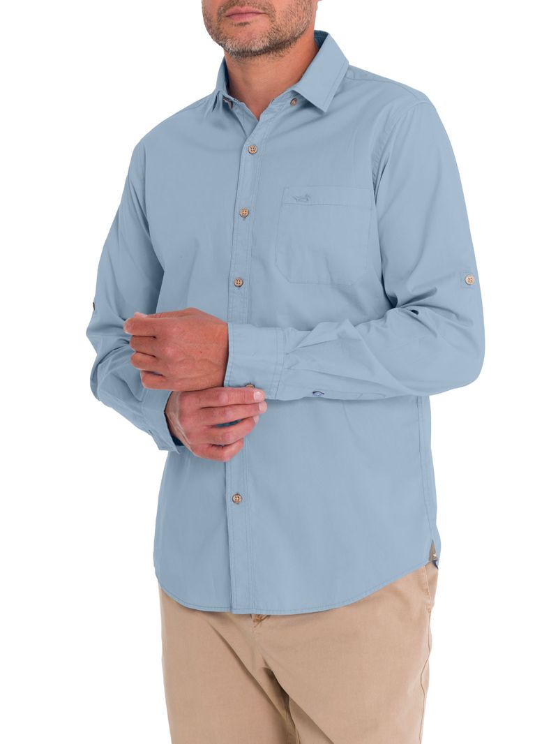Camisa-Algodon-Organico-Hombre-Galiton-Celeste-Rockford
