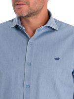 Camisa Algodón Orgánico Hombre Chambray Azul Rockford