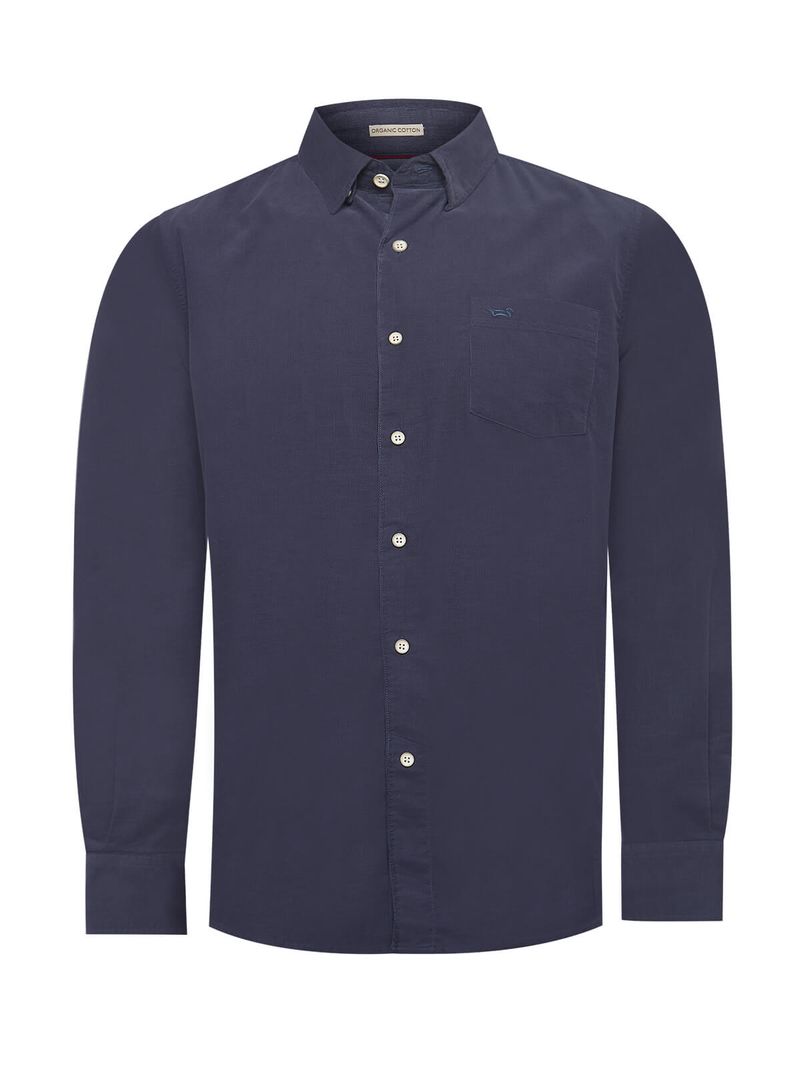 Camisa-Algodon-Organico-Hombre-Corduroy-Azul-Rockford