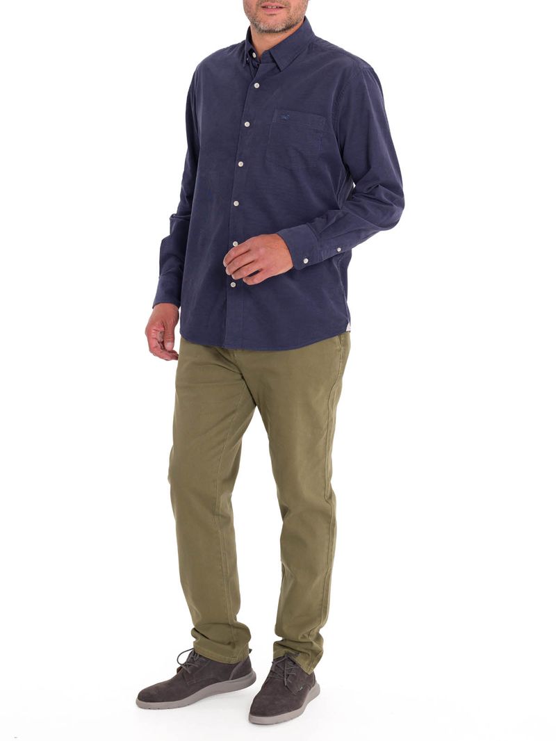 Camisa-Algodon-Organico-Hombre-Corduroy-Azul-Rockford