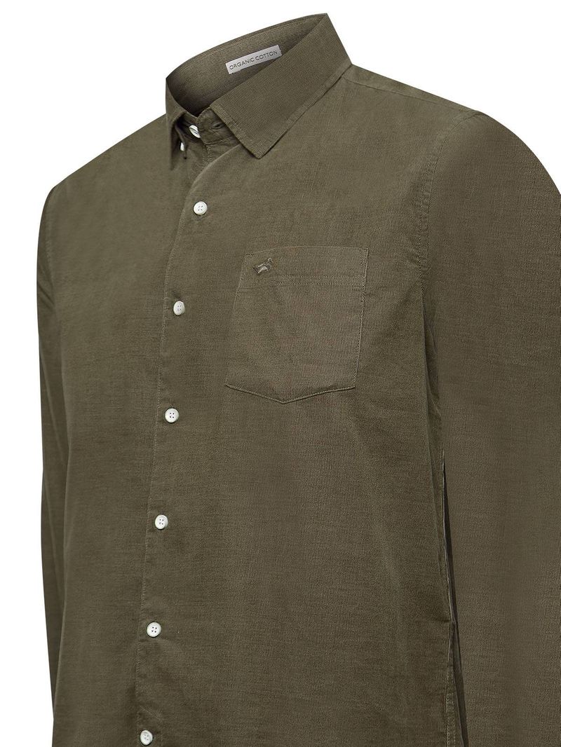 Camisa-Algodon-Organico-Hombre-Corduroy-Verde-Rockford