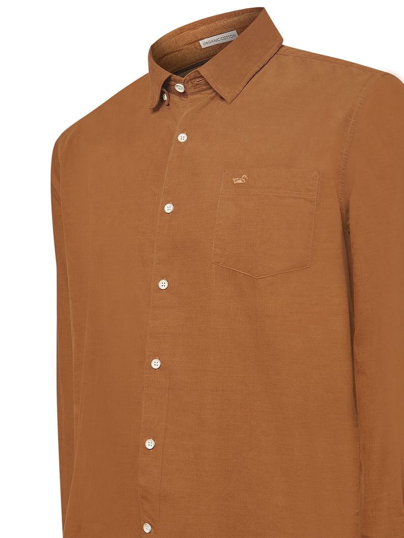 Camisa-Algodon-Organico-Hombre-Corduroy-Cafe-Rockford
