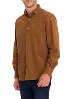 Camisa-Algodon-Organico-Hombre-Corduroy-Cafe-Rockford