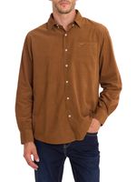 Camisa-Algodon-Organico-Hombre-Corduroy-Cafe-Rockford