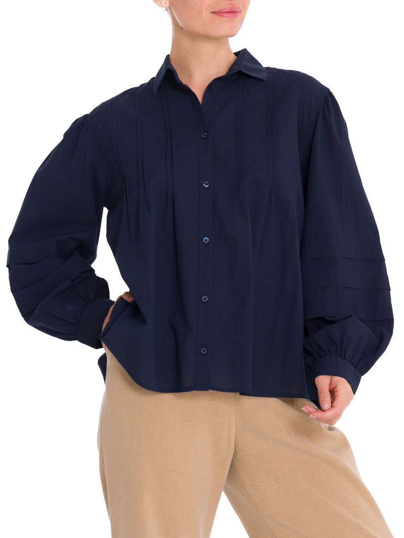 Blusa Algodón Orgánico Mujer Denali Azul Rockford