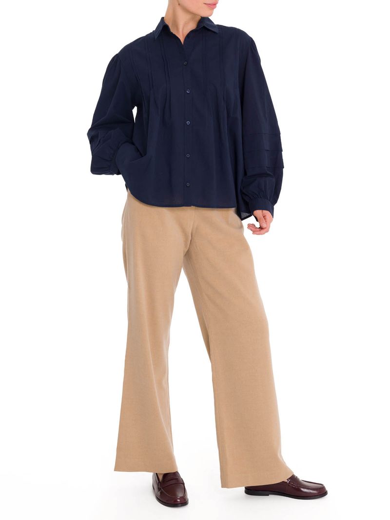 Blusa Algodón Orgánico Mujer Denali Azul Rockford