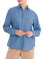 Blusa Algodón Orgánico Mujer Makalu Azul Rockford