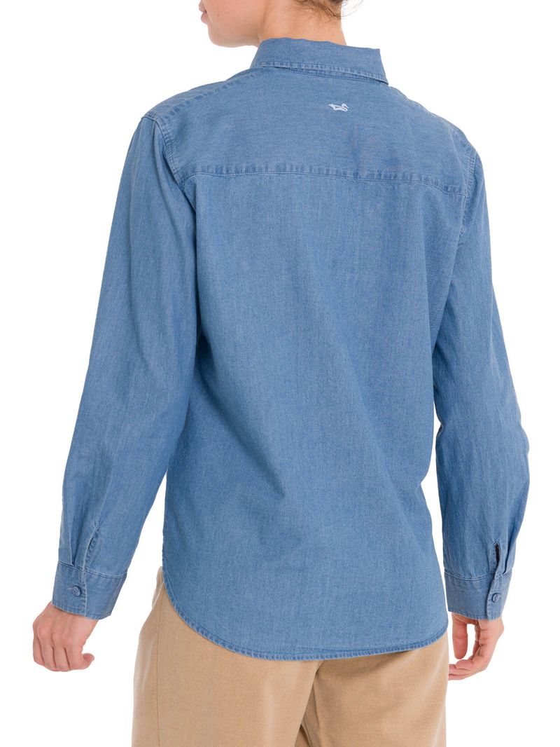 Blusa-Algodon-Organico-Mujer-Makalu-Azul-Rockford
