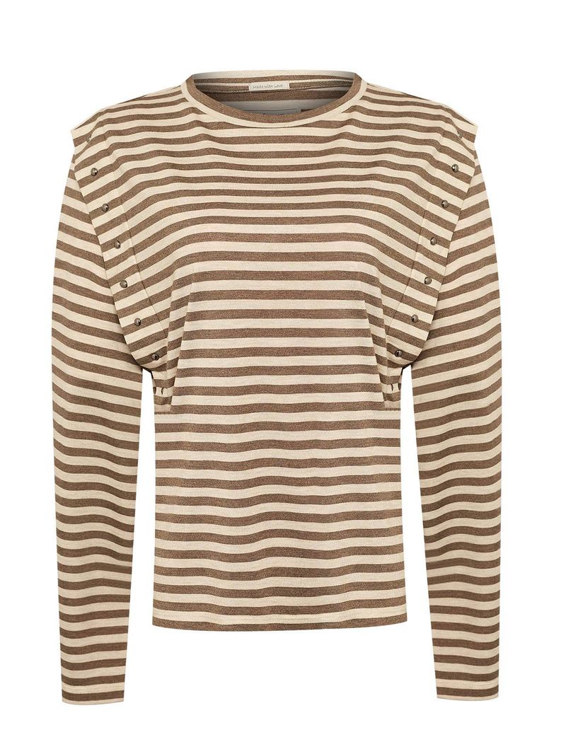 Polera Fibras Recicladas Mujer Diana Café Rockford