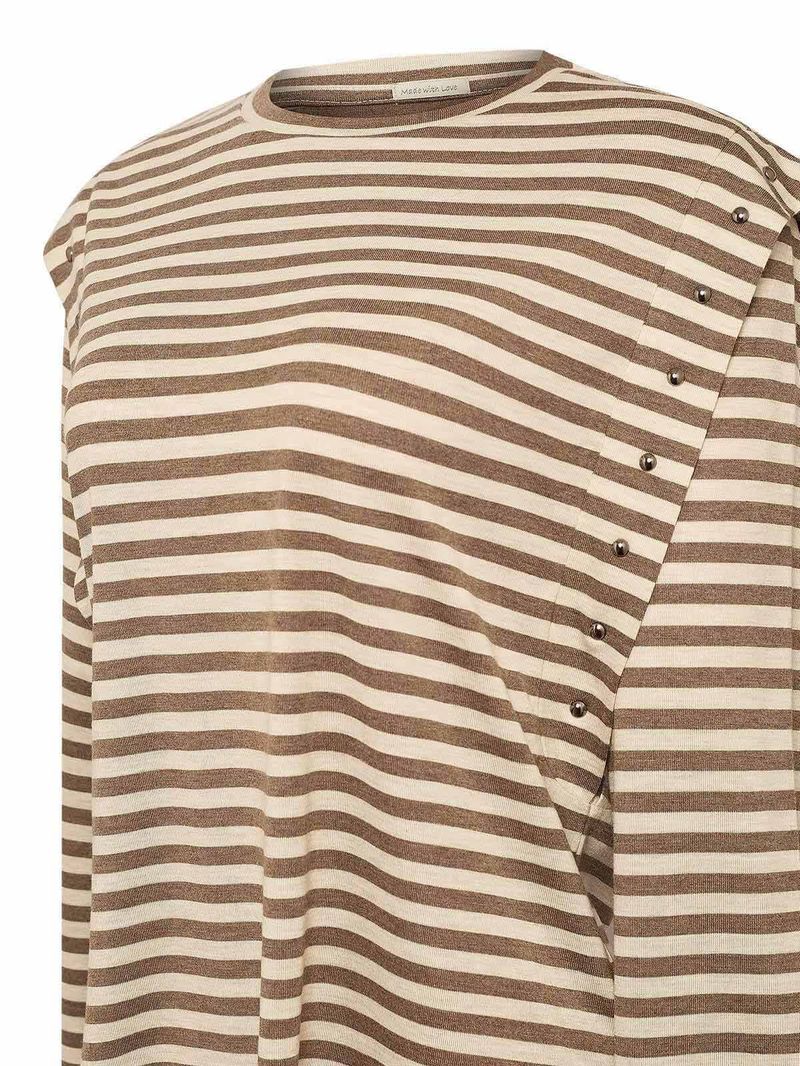 Polera Fibras Recicladas Mujer Diana Café Rockford