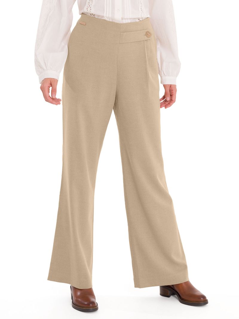Pantalón Fibras Recicladas Mujer Hornacal Beige Rockford