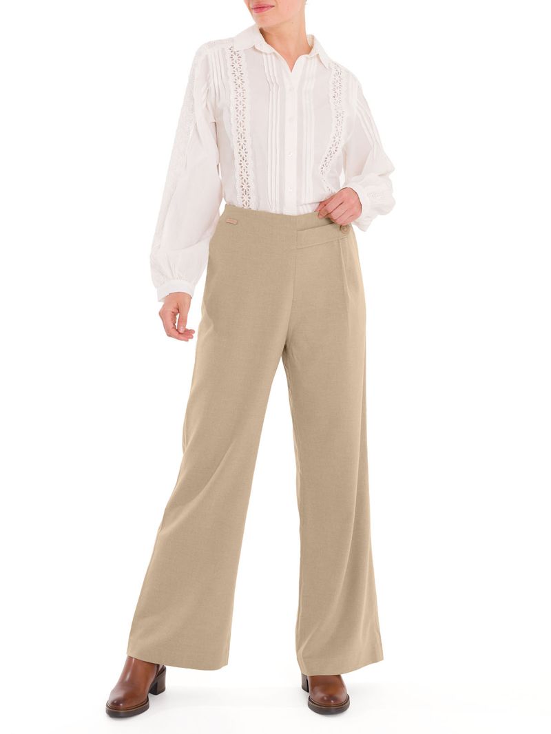 Pantalón Fibras Recicladas Mujer Hornacal Beige Rockford