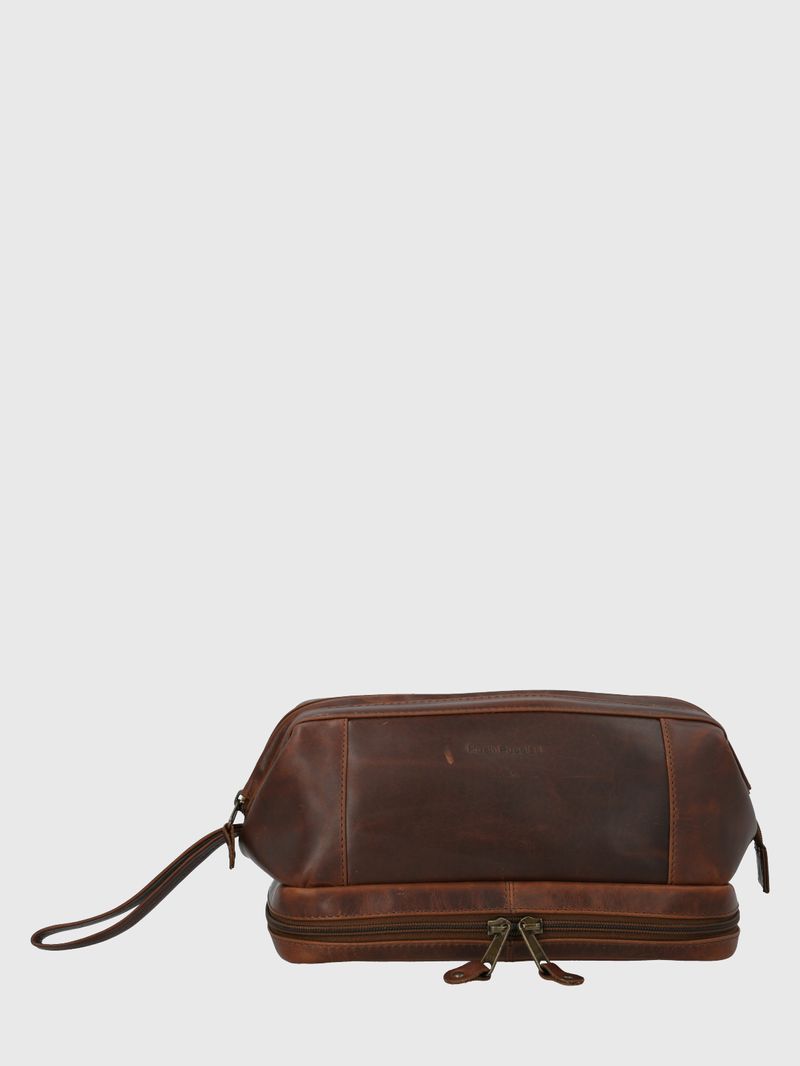 Necessaire-Cuero-Unisex-St-Runny-Neceser-Cafe-Hush-Puppies