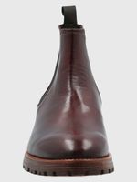 Botin Cuero Italiano Montena Burdeo