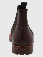 Botin Cuero Italiano Montena Burdeo