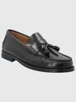 Mocasin-Cuero-Italiano-Cerata-Negro