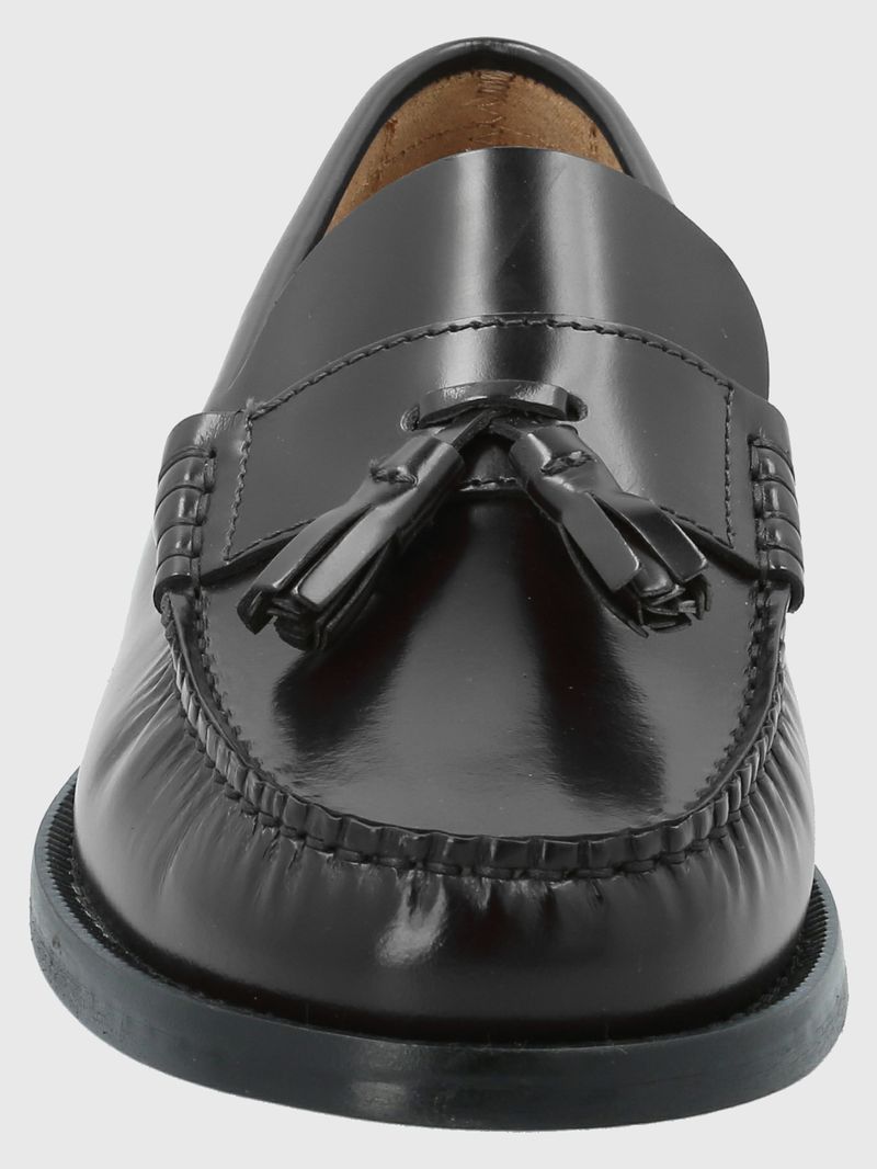 Mocasin-Cuero-Italiano-Cerata-Negro