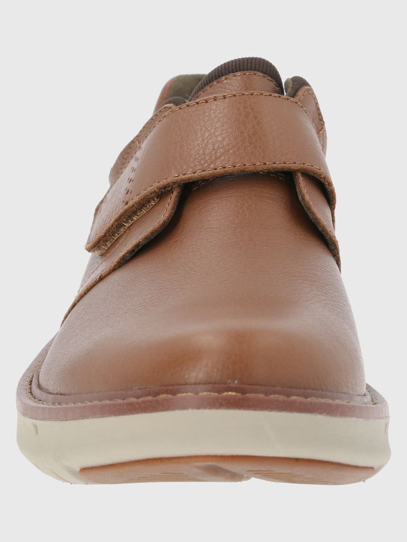 Zapato-Cuero-Hombre-Smart-Velcro-Cafe-Claro