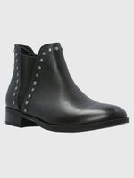 Botin Cuero Alva Negro