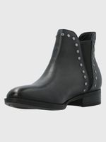 Botin Cuero Alva Negro