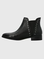 Botin Cuero Alva Negro