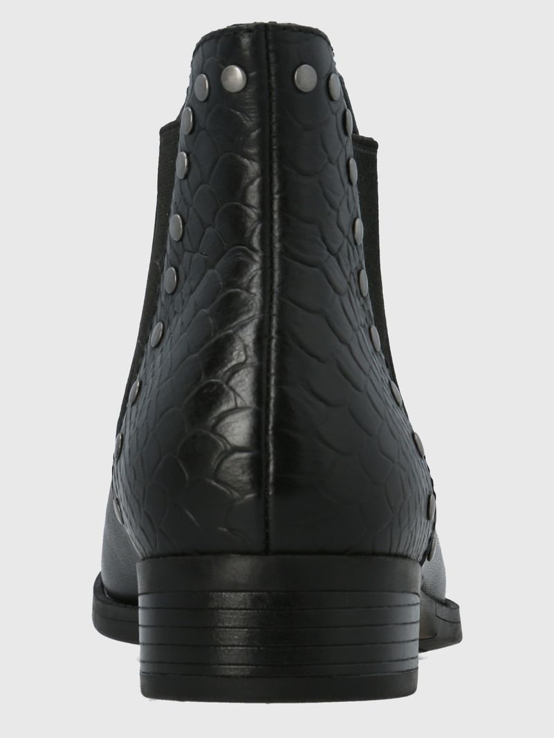 Botin Cuero Alva Negro