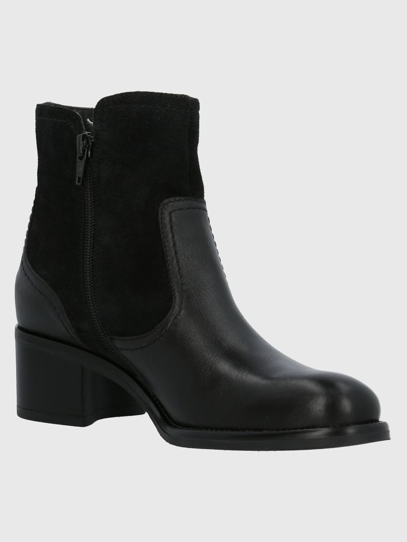 Botin Cuero Ellee Negro