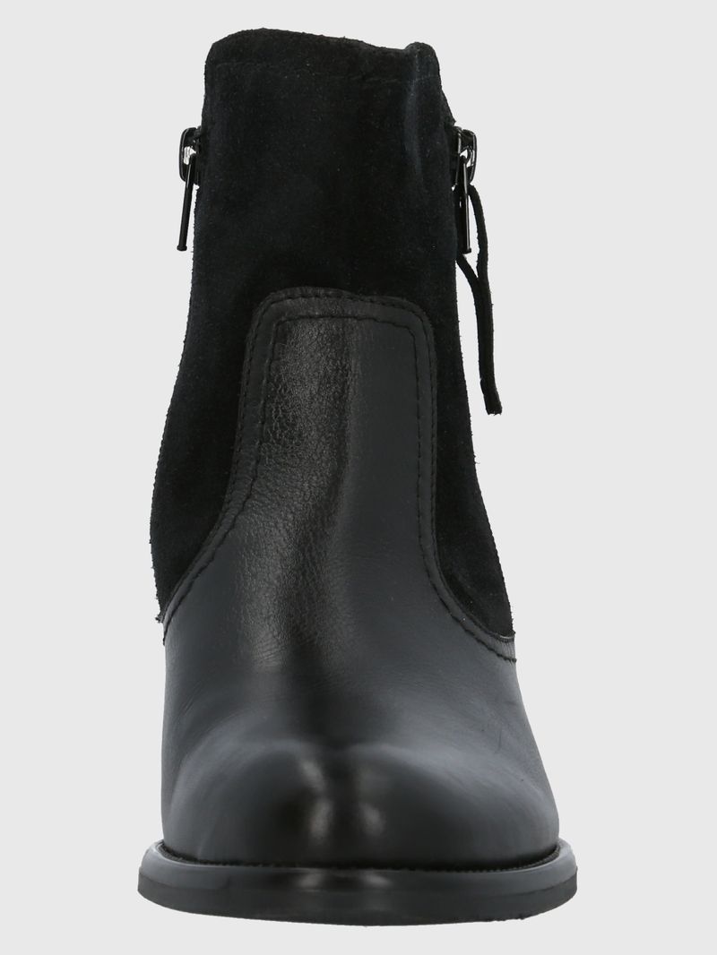 Botin Cuero Ellee Negro