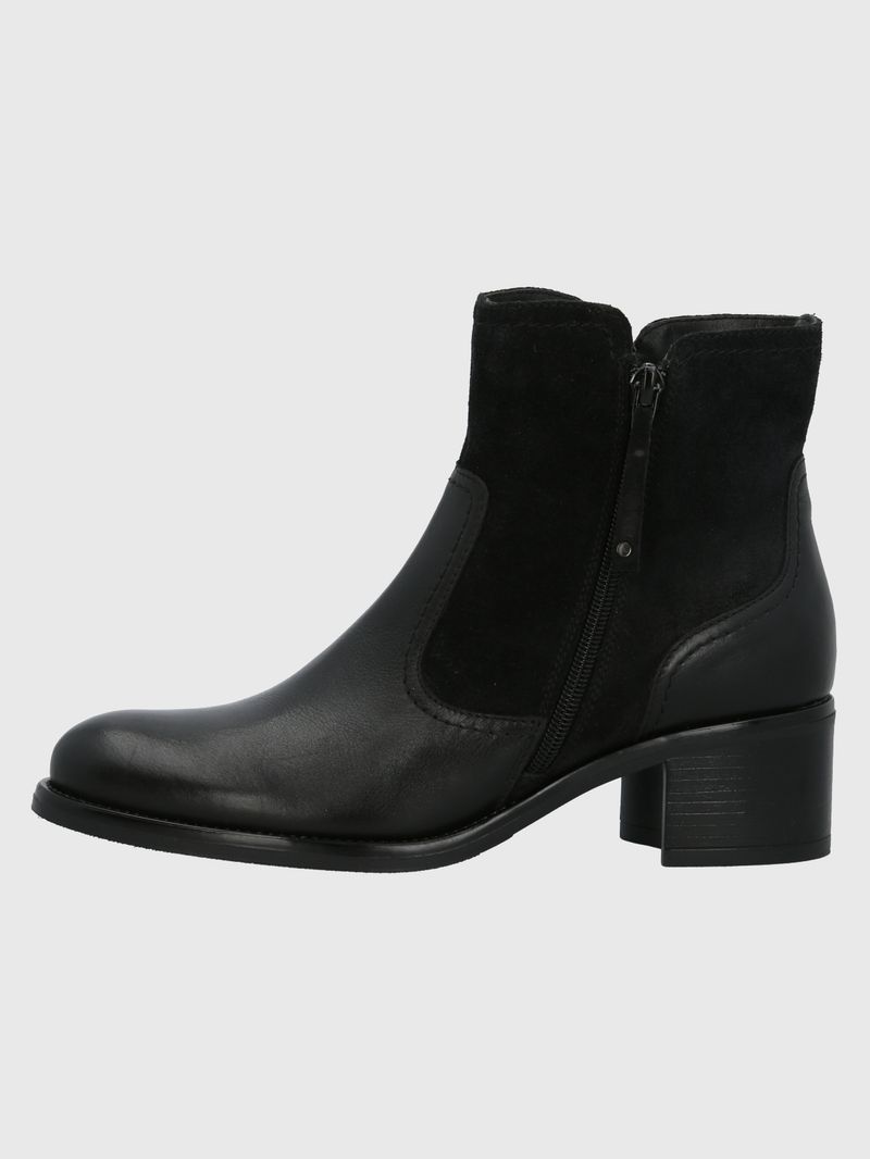 Botin Cuero Ellee Negro