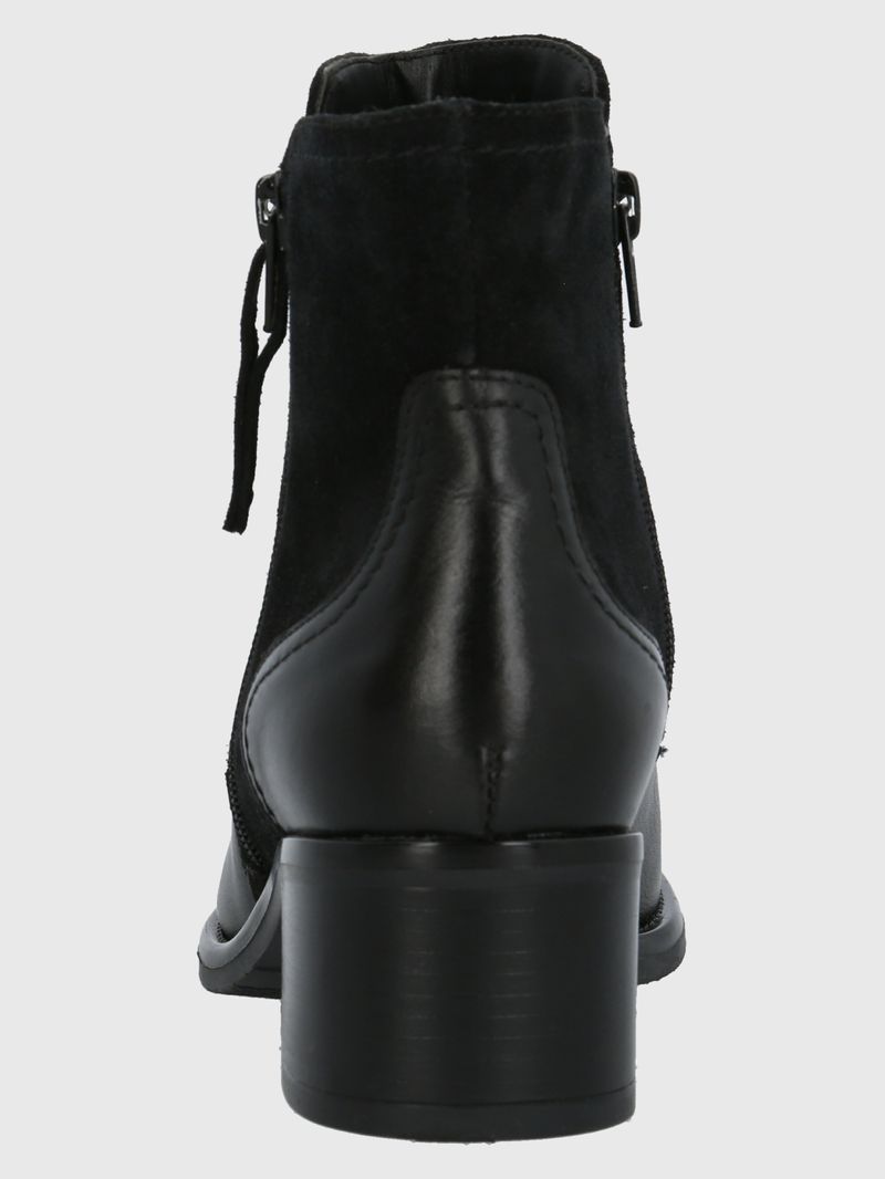 Botin Cuero Ellee Negro