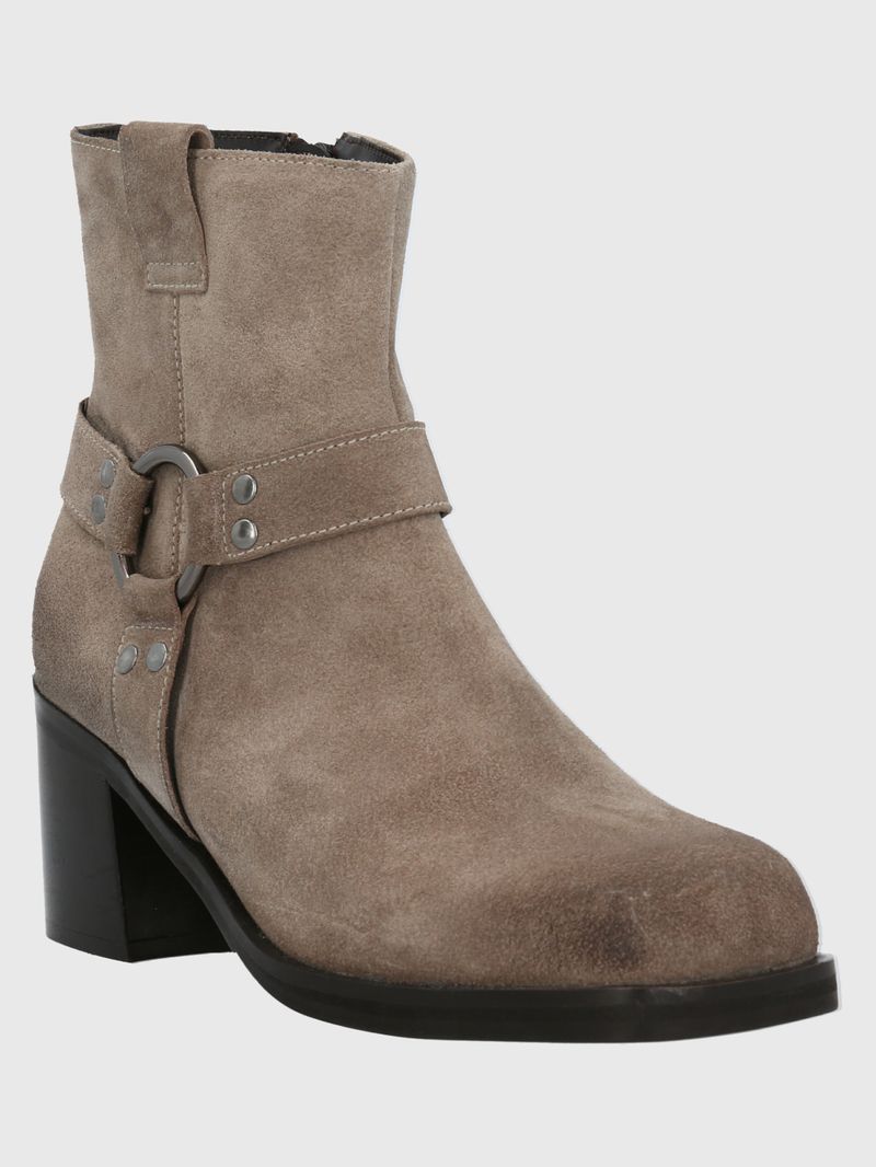 Botin Cuero Maylo Beige