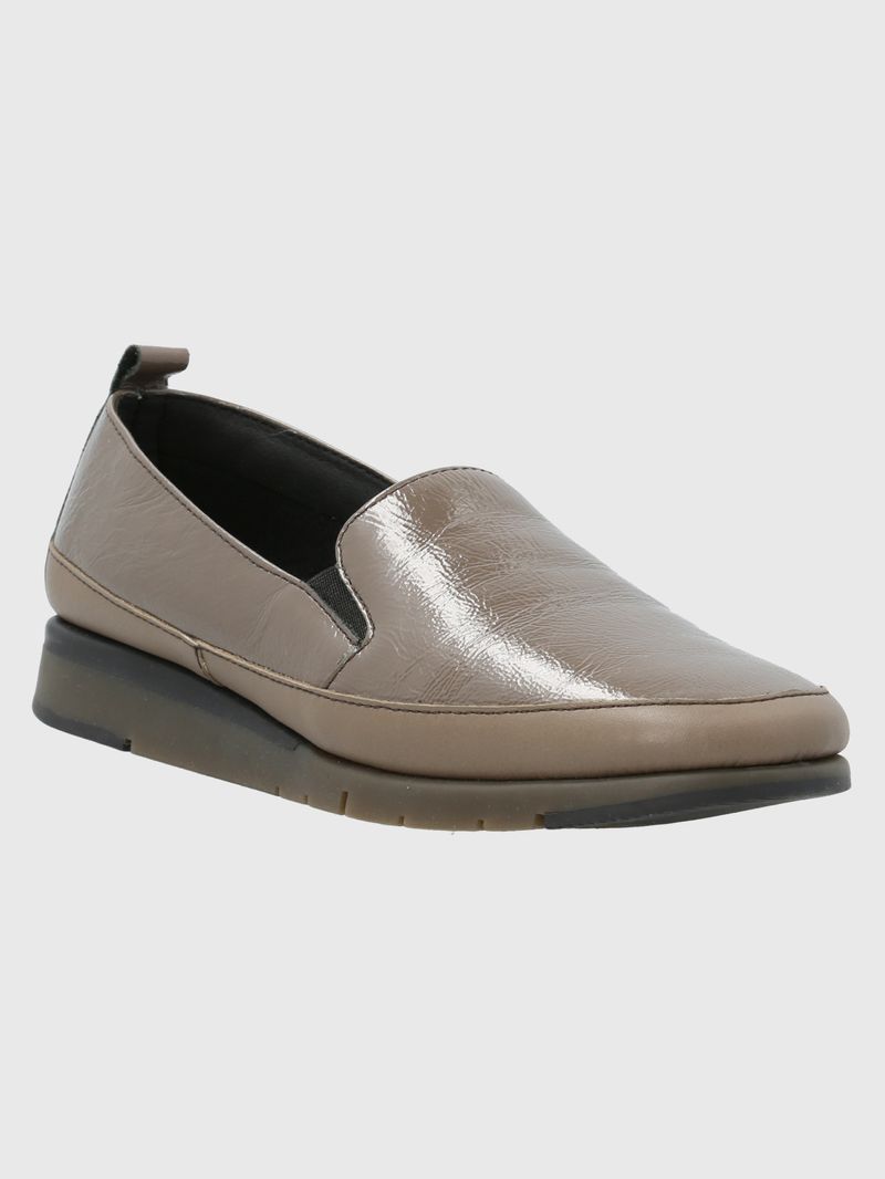 Zapato Slip On Cuero Judy Café