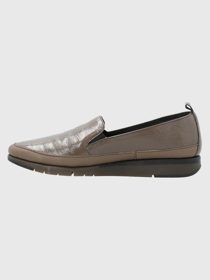 Zapato Slip On Cuero Judy Café