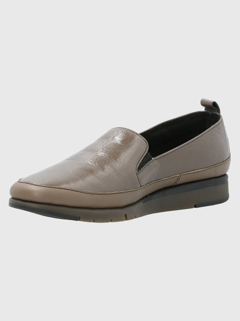 Zapato Slip On Cuero Judy Café